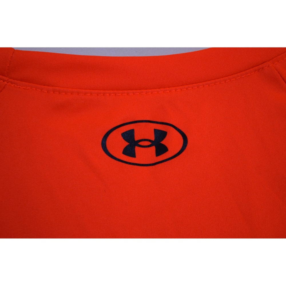 Under Armour HeatGear Loose Neon Safety Orange Athletic T-Shirt YLG - Picture 4 of 14